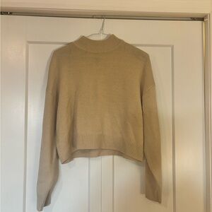 H&M Women's Tan High Neck Sweater